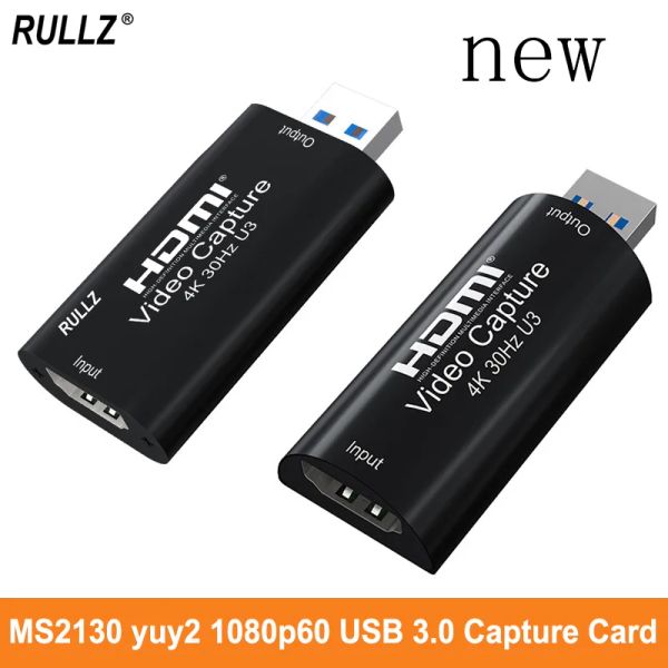 Lens MS2130 4K HDMI CAPLE CAPLE CARP USB 3.0 Box Recording Yuy2 1080p 60FPS В прямом эфире потоковая передача для PS4 PS5 Switch Camera PC Ноутбук