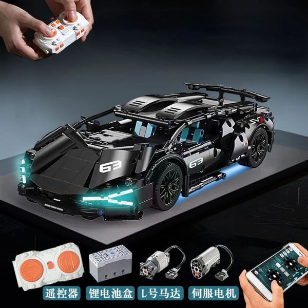 CAR 1280 PCS -Technologie 1:14 Supercar -Bausteine Montage Brickauto -Spielzeuggeschenke für Jungengeschenke für Weihnachtsgeschenke