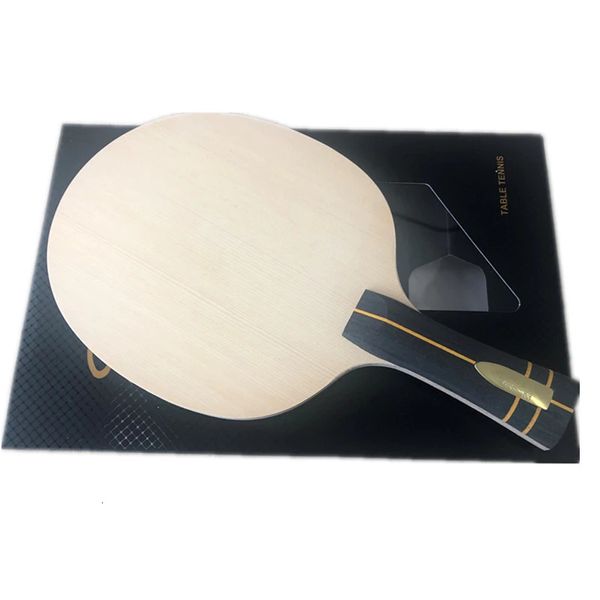 Stuor Nobilis Gold Carbon Fiber Hinoki Table Tennis Blade Ping Pong Racket 7 Camadas com paddle embutido para ataque rápido 240419