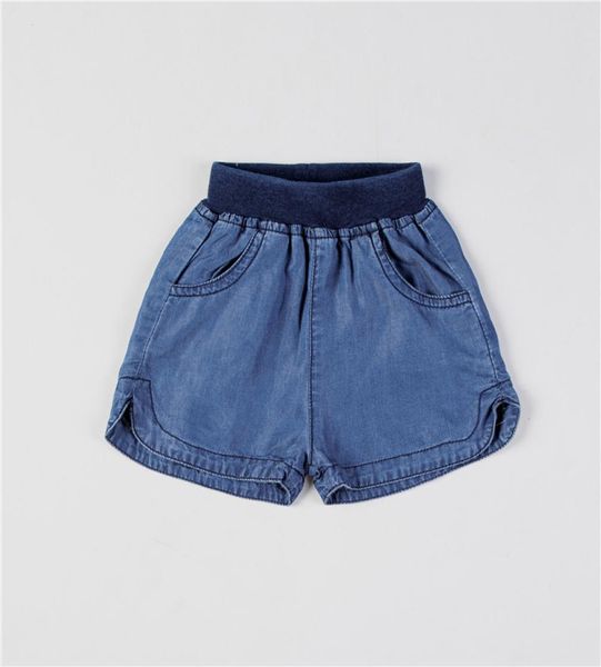 2020 3 8y Kids Shorts Baby Sommerkleidung neue Jungen Mädchen Ebene Hose Kinder hellblau Denim Shorts Elastic Waist2557398