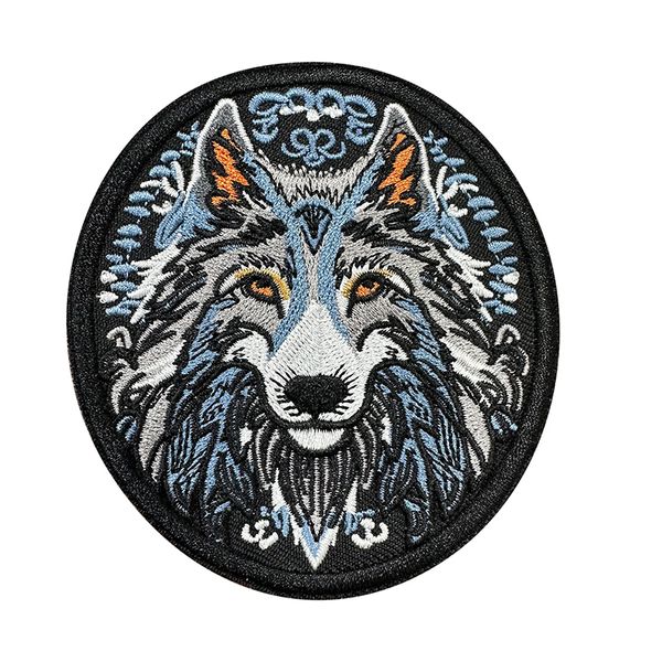 Wolf Cool Animal Apliques bordados de ferro em remendos Acessórios de roupas de chapéus costuram em fragatas de bordado frete grátis