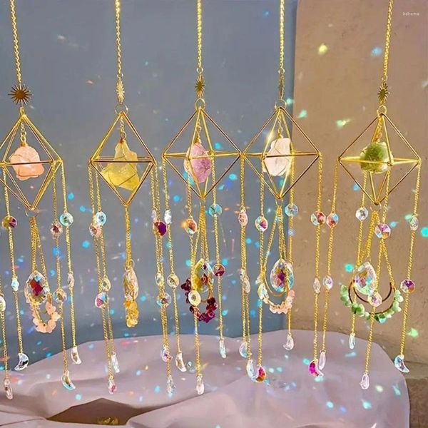 Декоративные фигурки Crystal Sun Catcher Aeolian Bells Vings Suncatcher Prainbow Maker Prism Glass Prisms Украшение для домашнего сада