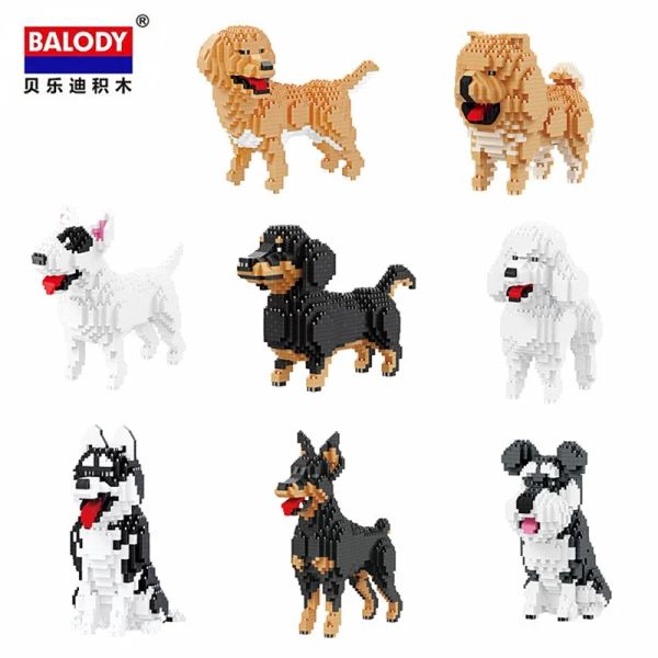 Toys Assembly Mini Blöcke Spielzeug Tiermodell Corgi Hund Dackel Diamond Bricks Schnauzer Kinder Geschenke Mädchen Weihnachtsgeschenk Haustier Shop