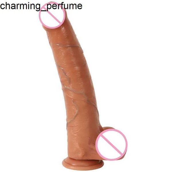 Flexibler realistischer Dildo weiblicher Masturbationsschwanz Penis mit Saugnapfbecher -Vibrator -Sexspielzeug für erwachsene Frauen