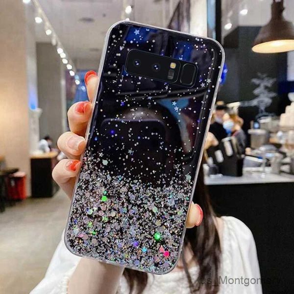 Случаи сотового телефона Bling Glitter Soft Phone Case для Galaxy Note 8 N950F N950FD N950 N950W Силиконовая мягкая задняя крышка для Note8 Capa