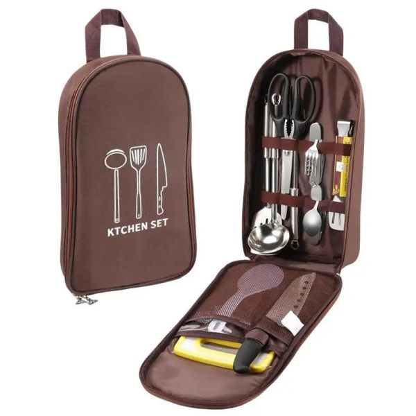 Kochgeschirr Outdoor Camping Kochgeschirr Container Bag Cooking Utensil Organizer Küchenwarenlagerung Tasche BBQ TABELWARE Beutel