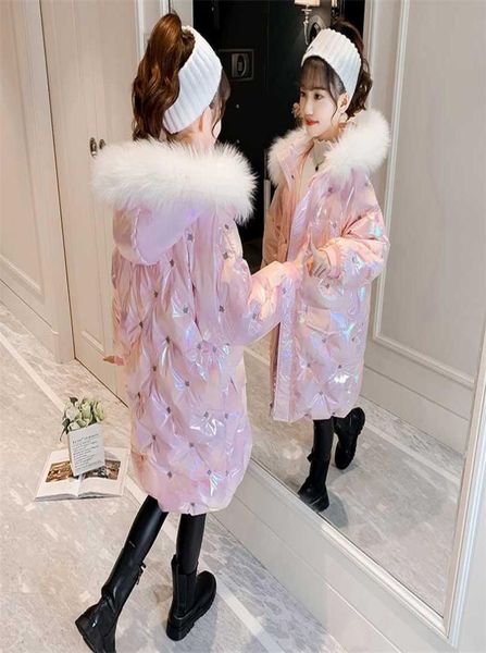 GIORNI GIRLI invernali con cappuccio con cappuccio Cotton Cotton Cottle Midlength Children039s Giacca a neve calda imbottita per bambini Outwear impermeabile TZ786854969