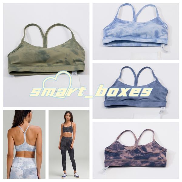 Sport Bra y Back Sport Bra gepolsterte Racerback Tie-Dye Sport Bra Tanktop, Spaghetti Thin Gurt Workout Yoga BH für Frauen neueste Mode Hot-Selling