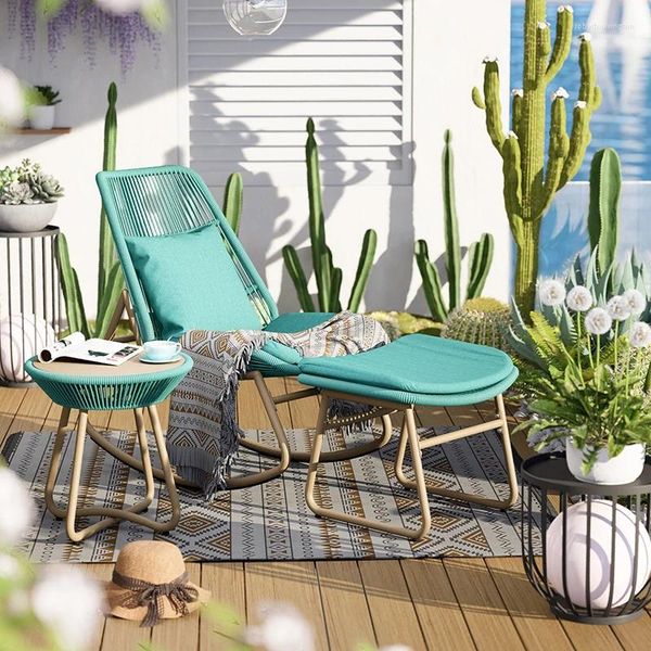 Campmöbel Schaukelstuhl Erwachsener Balkon Leisure Lounge Home Rattan Leichte Luxus im Freien Innenhof faule Person