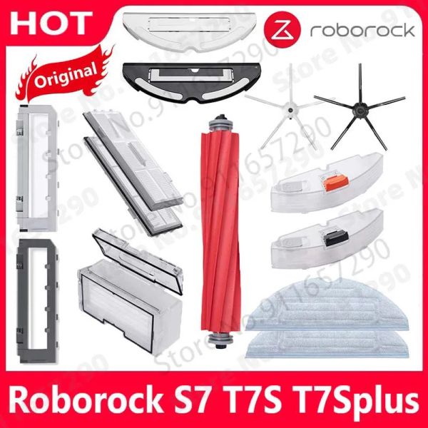 Purificatori Roborock originale S7 S75 S7Plus PALLET MOTO MOP BIHE/NERO BRUSH laterale Pennello principale/Roll Roll Filtro Accessori del serbatoio dell'acqua