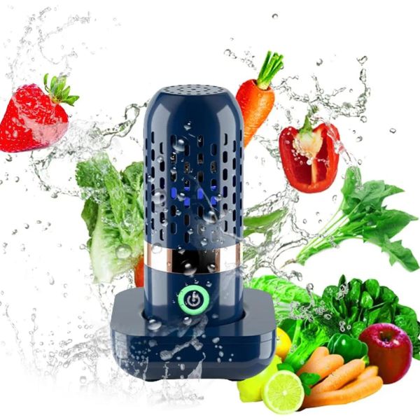 Unterlegscheiben Wireless Obst Gemüse Waschmaschine Proteose Kapsel Form Obst Lebensmittelreiniger Küche Automatische Gemüse Waschmaschine