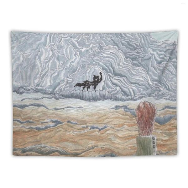 Wandteppiche The Winter Wolf - Fantastischer Mr von Wes Anderson Tapestry Room Ästhetisches Dekor zum Dekorieren
