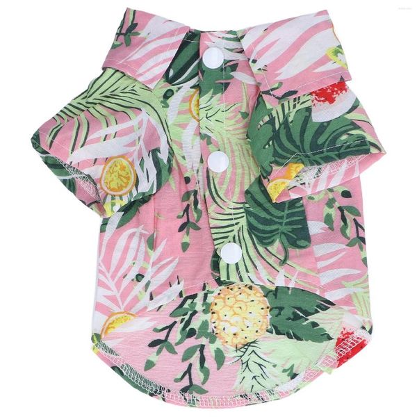 Hundebekleidung Haustier Hawaiian Hemd bequem einfach Abnutzung Button Design Baumwolle atmungsaktivem Sommer für Kaninchen Hunde Katzen