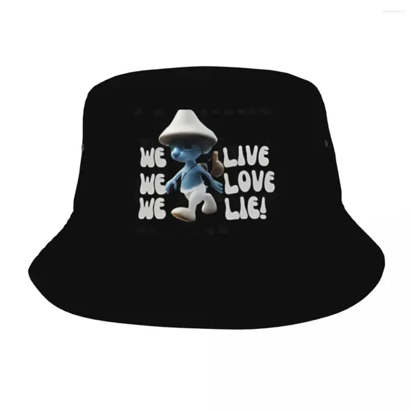 Boinas que vivemos Love Lie Bucket Hat Song Harajuku Fisherman Caps para Unisex Vintage Fishing Sun Hats