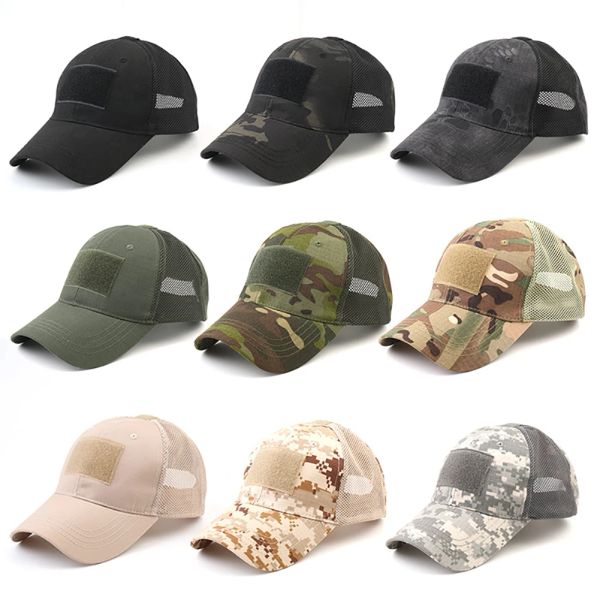 Hut Tactical Cap Outdoor Sport Snapback Stripe Cap Camouflage Hut Einfachheit Camo Hunting Mesh Cap