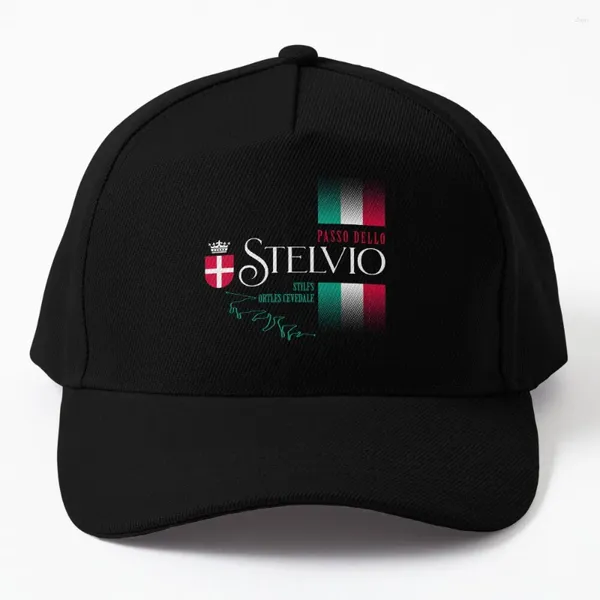 Ballkappen Stelvio Pass Italienische Flagge 2024 Design Baseball Cap Custom Hats Foam Party Strandausflug Vintage Mann Frauen