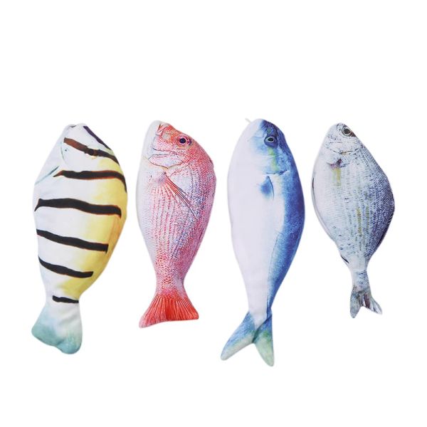 Sacchetti simulazione simulazione pesce matita custodia kawaii con cerniera cartone animato scatola a matita di grande capacità di stoccaggio portatile porta borse di cartoleria borse