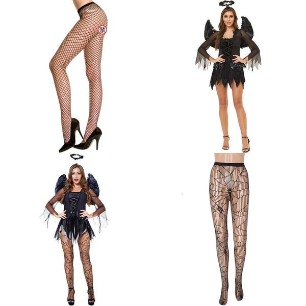 Party Halloween Rolle spielen sexy uniform böse Angel Mädchen Frau Kostüm Requisiten Rock Stirnband Flügel Strumpf y0903