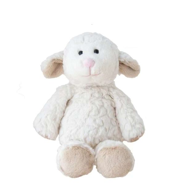 Fábrica oem macio e fofo sentar branco sentado recheado ovelha de desenho animado brinquedo de pelúcia
