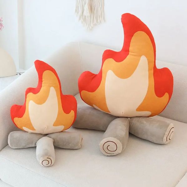 Bambole 30 cm/45 cm Simulazione divertente Bonfire peluche giocattolo morbido cartone animato Fuoco bambola da bambola cuscino per cuscini denti decorazioni