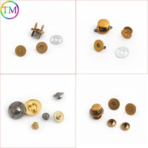 10-50 peças Metal Magnetic Fasteners Cabos de adsorção de adsorção magnética Botões de fivela de fivela Botões de reparo de couro diy 240419