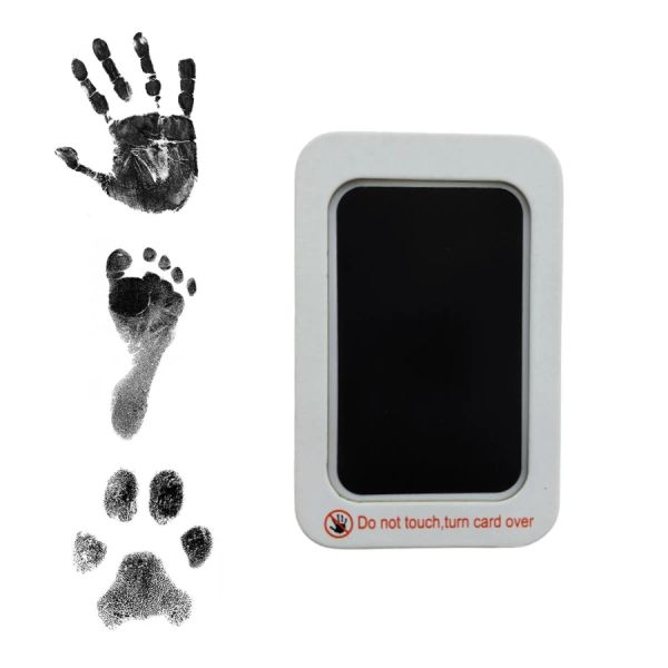 Microchips Pet Handprint e pegada kit de moldura de foto limpa Touch Touch Pad para criar impressões de mão e pé, presentes para o chuveiro de estimação para registradores