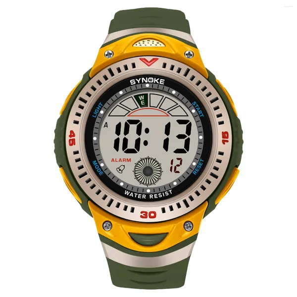 Relógios de pulso Synoke Sport Men Watch Electronic StopWatch Militar Watches Screen Screen Waterwatch Relogio Masculio