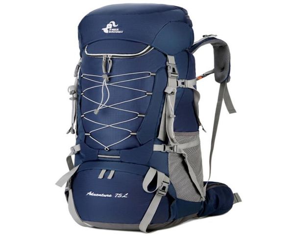 75L Camping Backpack Bag Bag Sport Sport Outdoor Bags com capa de chuva escalada de montanhismo Sagas de acampamento de trekking