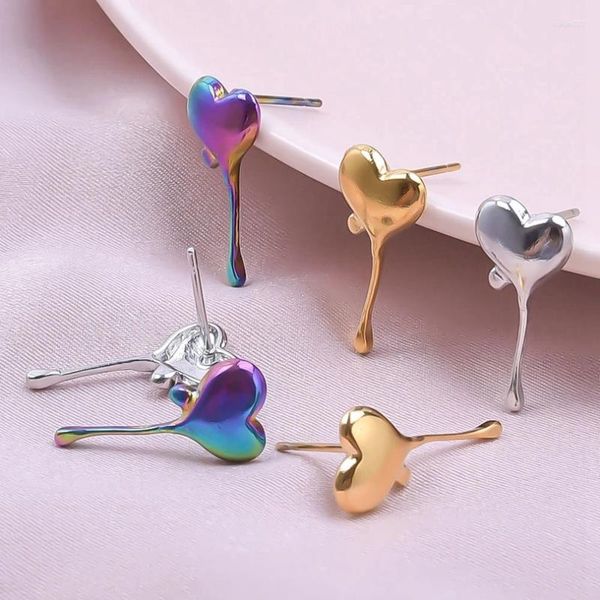 Bolzenohrringe elegante Herzballon Ohrring Edelstahl für Frauen Männer Accessoires Schmuck mit Ohrstöpsel Mädchen Ohrpiercing Areten Areten