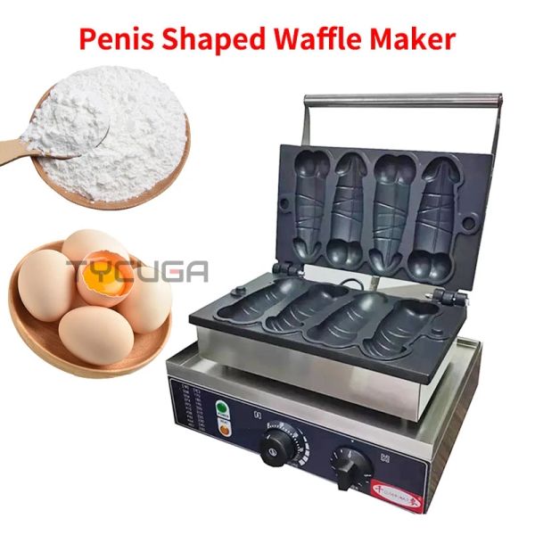 Mühürler Elektrikli Waffle Maker 4pcs Gayke Waffle Yapım Makinesi Demir Çubuk Pişirme Makinesi Izgara Baker Waffle Atıştırmalıkları Paslanmaz Çelik Baker