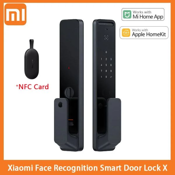 Controllo Xiaomi Smart Door Lock X Riconoscimento del viso 3D con fotocamera Bluetooth Fingerprint NFC UNCOCK LAVORO PER MIHOME APP Apple HomeKit Lock