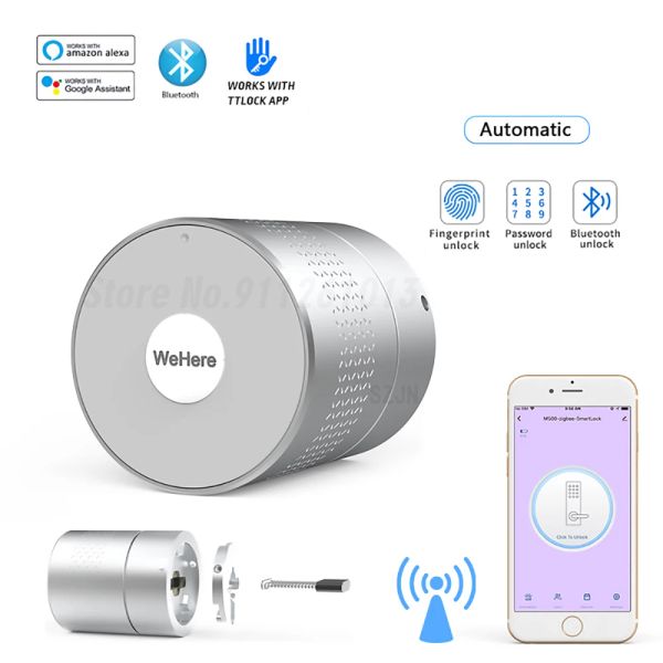 Controllo Wehere Smart Door Lock TTLOCK M532 Nuki Style non cambia supporto cilindro di blocco Alexa o Google Home Disptprint Lock