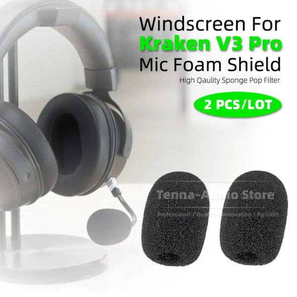 Accessori per cuffie microfonno per razer kraken v 3 v3 pro cuffie a cuffia pop pop pop paradscring sponge cover scudo