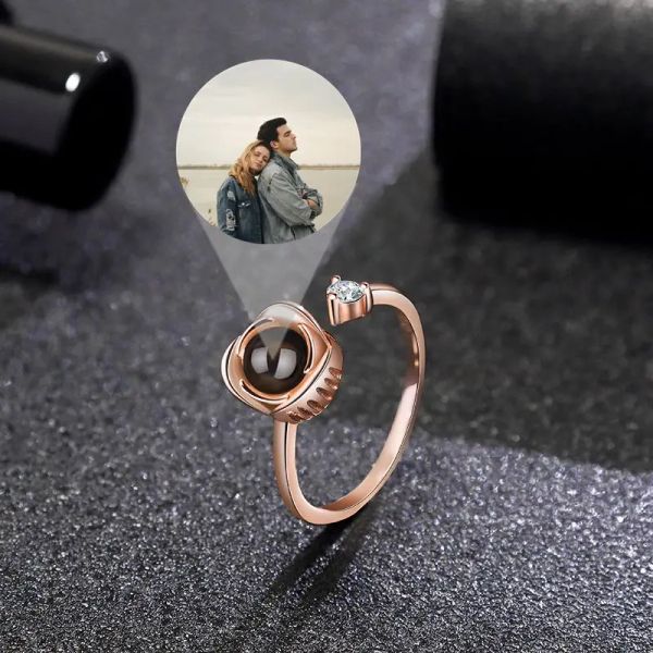 Ringe benutzerdefinierte Projektionsfoto Ring Personalisierter Fotoring für Frauen Frau Freundin Liebhaber Schmuck Geschenk Geburtstag