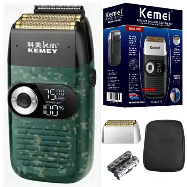 Shavers Kemei Professional Electric Hair Rahion for Uomini Rechable Waterrofle Machine con doppie lame