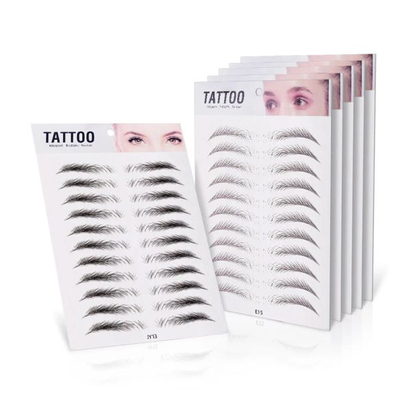 Tatuaggi 10pcs Spettape tatuaggio per sopracciglia Modelli di sopracciglia impermeabile Strumenti cosmetici per il trucco professionale per occhio di sopracciglia per sopracciglia