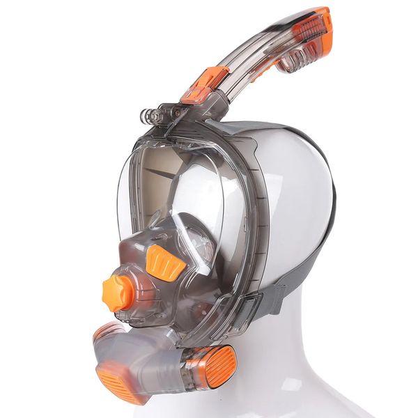 Máscara respiratória de mergulho com face de face completa máscara respiratória de mergulho com face máscara de mergulho