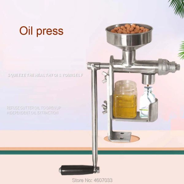Os prensas manuais pressionam o expectador de máquinas extrator doméstico extrator de amendoim sementes de sementes de óleo de prensa de óleo
