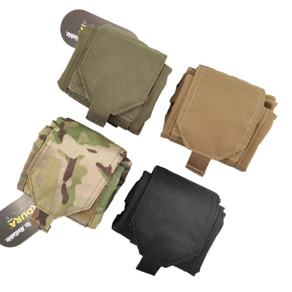 Çantalar Multicam Damla Dökme Torbası Taktik Askeri EDC Dergisi Airsoft Dişli Mini Katlanabilir Geri Dönüşüm Aracı Molle Çanta Cordura