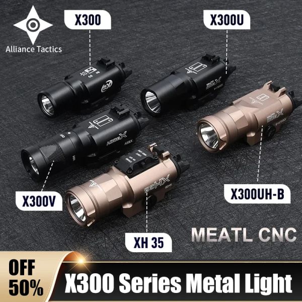 Escopos wadsn metal tático x300 x300u Ultra XH35 X300UHB Pistola Luz de caça à caça à luz Scot