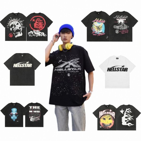 Camisetas de camisetas masculinas camisa hellstar designer de verão tshirt homens homens góticos top top solto algodão moda de moda esportiva roupas e8if#