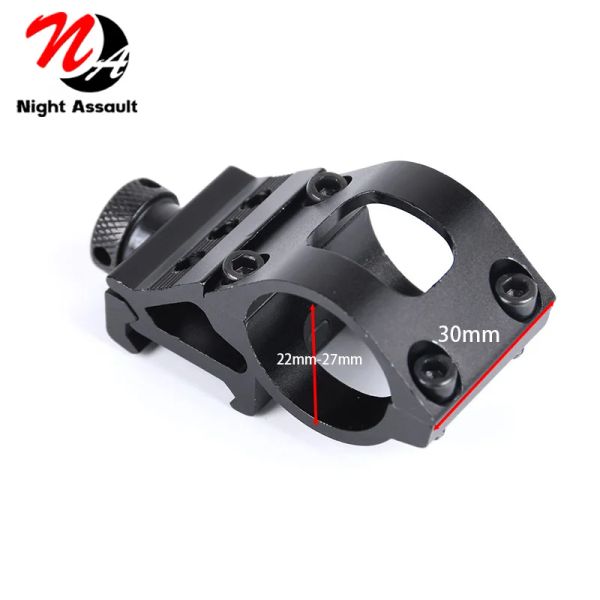 Scopes Airsoft Scope Tactical Airsoft Arma Bracket Hunting Mount Release rápida Offset lanterna 20mm Picatinny Rail