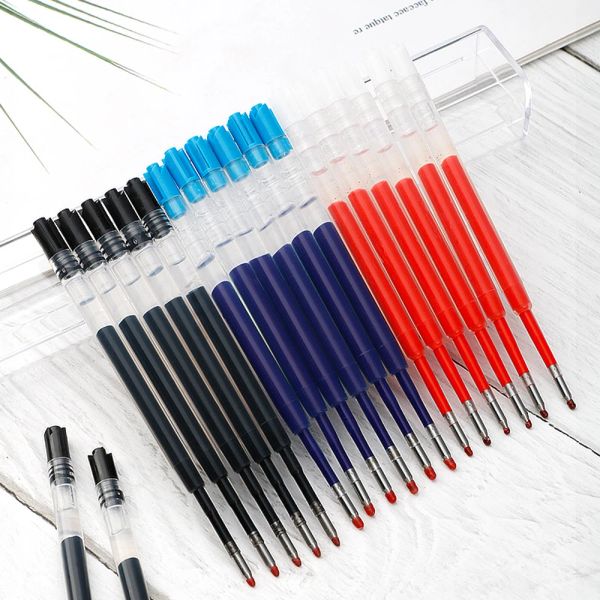 Penne 50pcs/set 99 mm 9,9 cm inchiostro rosso blu nero inchiostro sostituibile G2 Penna Gel Riempiti scrivendo liscio da 0,5 mm punto fine per Parker