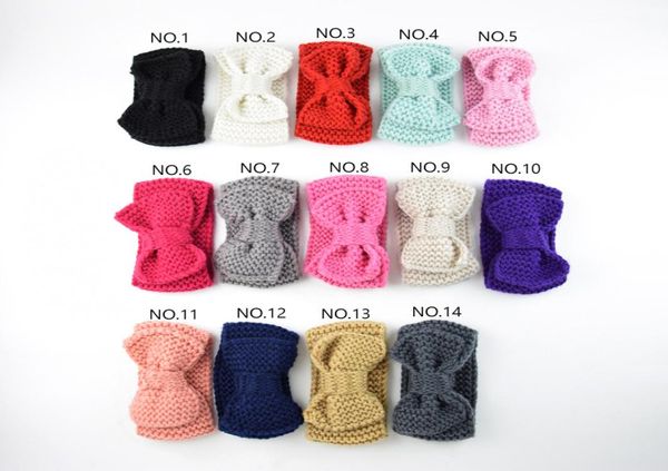 Neugeborenes Strick Haarband Häkel Top Knoten Elastic Turban Stirnband Kinder Mädchen Kopf Wrap Haarbänder Ohren erwärmerter Stirnbandzubehör 7269948