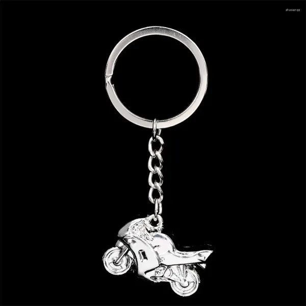Presentes de chaves de chaves de colorido de fivela de fivela de fivela mini motocicleta de carro fria anel de tecla de carro 3D Rings de forma da corrente