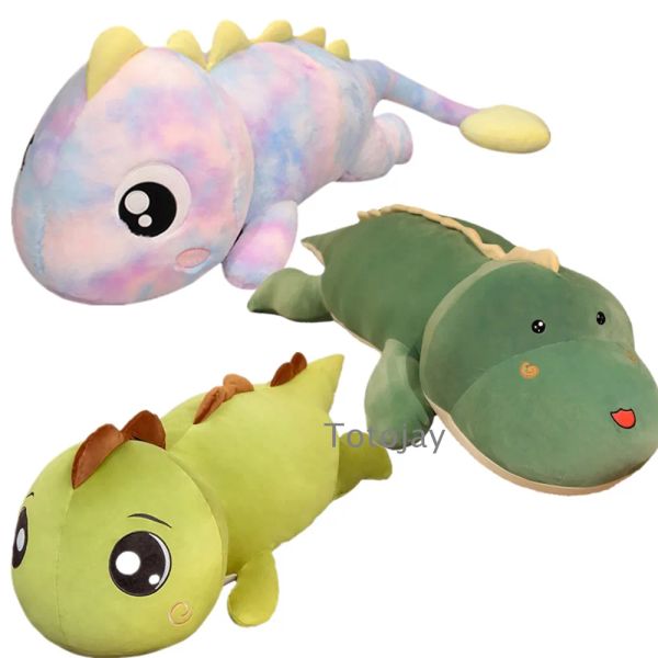 Puppen 120 cm riesiger süßer Dinosaurier Krokodile Plüschspielzeug gefülltes flauschiger Cartoon Tierpuppe Freundin Schlafkissen Baby Kinder Geburtstag Geschenk