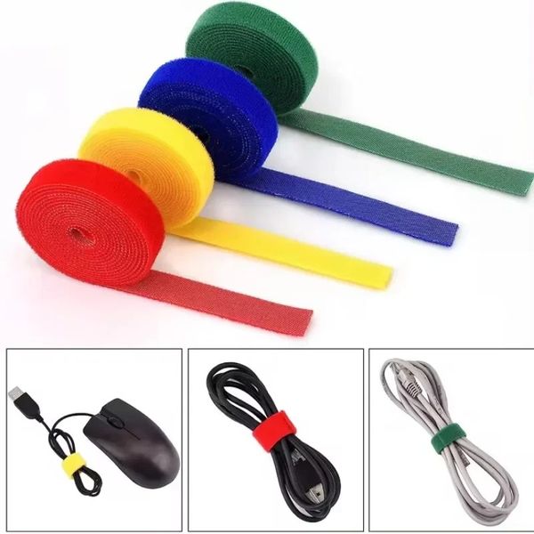 1pc 2m de nylon laços de planta de bandagem gancho de luto de traje ajustável Planta suporte reutilizável fita adesiva Acessórios para jardim reutilizáveis