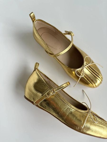 Sıradan Ayakkabı İlkbahar ve Sonbahar Kadınlar Yuvarlak Ayak Parçası Fransız Stil
