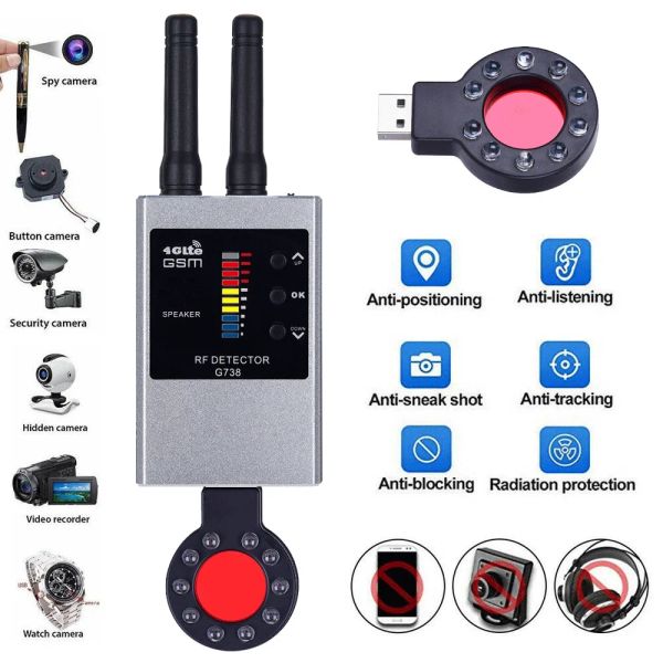 Rilector Anti Spy Wireless RF DEGNORE DEL DETTORE BUG GSM Tracker GPS Tracker telecamera nascosta Dispositivo di deviazione militare Versione professionale militare