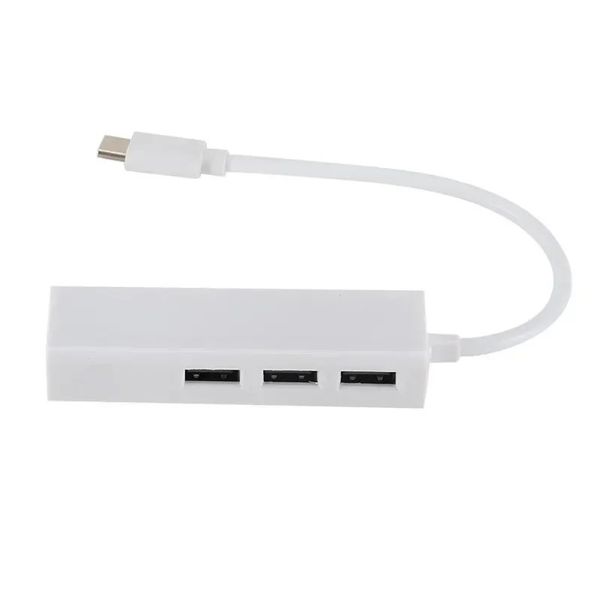 Neue Typ C bis RJ45 USB2.0-Netzwerkkarte mit Hub typec 100m Network Card USB-C zum Hub-Adapter-Support Win XP / 7/8 / OS X Newnetwork-Karte